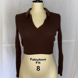 long sleeve cropped sweaters